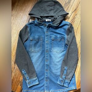 Unisex Dex Kids Jean Jacket Hoodie Size Large 12